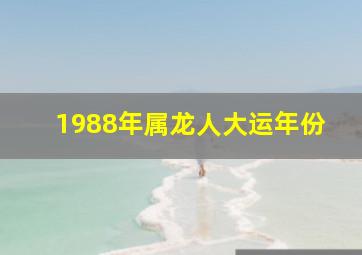 1988年属龙人大运年份