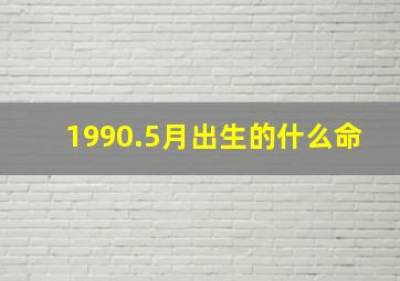 1990.5月出生的什么命