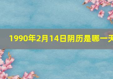 1990年2月14日阴历是哪一天