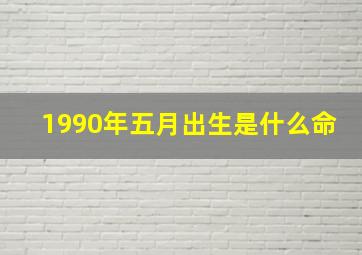 1990年五月出生是什么命