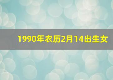 1990年农历2月14出生女