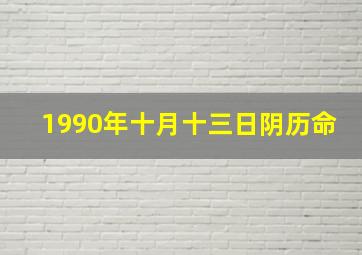 1990年十月十三日阴历命