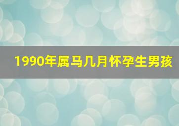 1990年属马几月怀孕生男孩