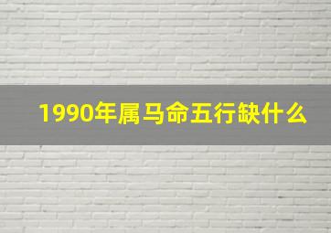 1990年属马命五行缺什么