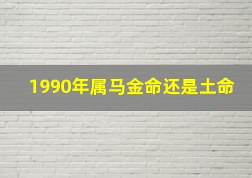 1990年属马金命还是土命