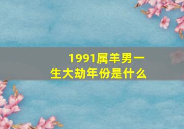 1991属羊男一生大劫年份是什么