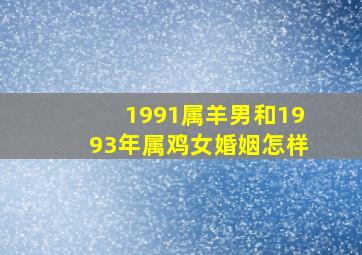 1991属羊男和1993年属鸡女婚姻怎样