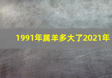 1991年属羊多大了2021年