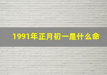 1991年正月初一是什么命