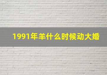 1991年羊什么时候动大婚