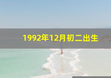 1992年12月初二出生