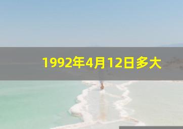 1992年4月12日多大