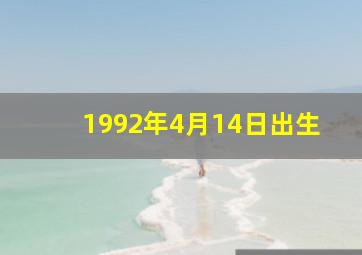 1992年4月14日出生