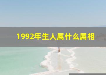 1992年生人属什么属相