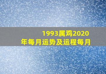 1993属鸡2020年每月运势及运程每月