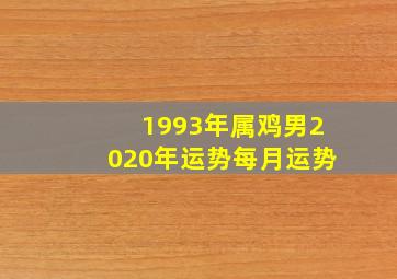 1993年属鸡男2020年运势每月运势