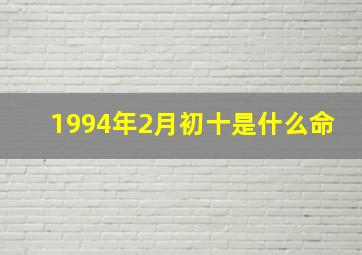 1994年2月初十是什么命