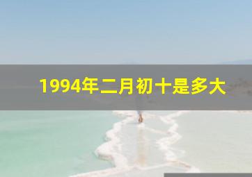 1994年二月初十是多大