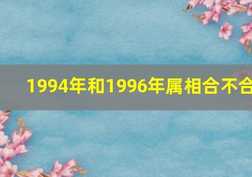 1994年和1996年属相合不合