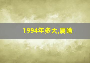 1994年多大,属啥