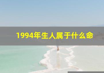 1994年生人属于什么命