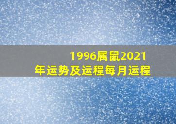 1996属鼠2021年运势及运程每月运程