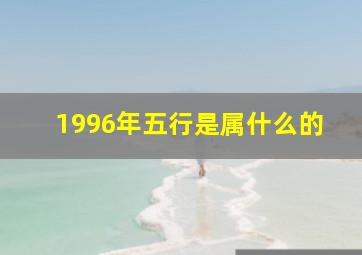 1996年五行是属什么的