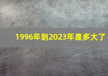 1996年到2023年是多大了