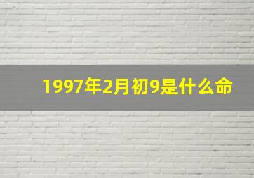 1997年2月初9是什么命