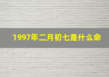 1997年二月初七是什么命