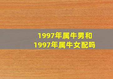 1997年属牛男和1997年属牛女配吗