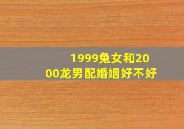 1999兔女和2000龙男配婚姻好不好