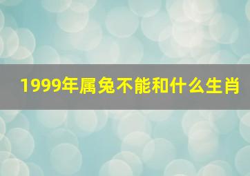 1999年属兔不能和什么生肖