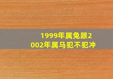 1999年属兔跟2002年属马犯不犯冲