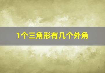 1个三角形有几个外角