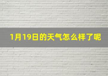 1月19日的天气怎么样了呢