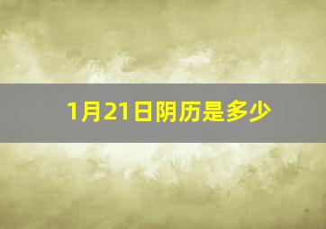 1月21日阴历是多少