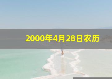 2000年4月28日农历