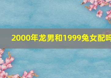 2000年龙男和1999兔女配吗