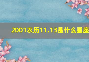 2001农历11.13是什么星座