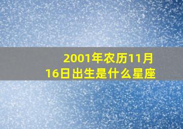 2001年农历11月16日出生是什么星座