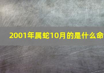 2001年属蛇10月的是什么命