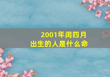 2001年闰四月出生的人是什么命