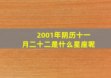 2001年阴历十一月二十二是什么星座呢