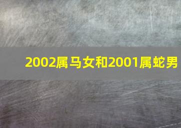 2002属马女和2001属蛇男