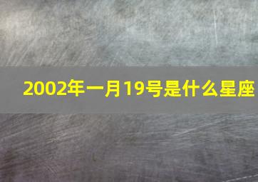 2002年一月19号是什么星座