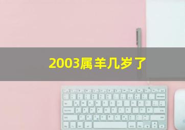 2003属羊几岁了