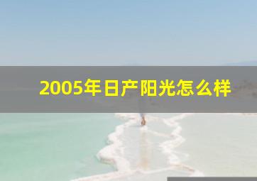 2005年日产阳光怎么样