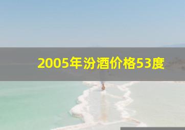 2005年汾酒价格53度