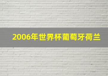 2006年世界杯葡萄牙荷兰